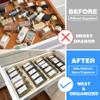 MIUKAA Clear Acrylic Spice Drawer Organizer, 4 Tier- 2 Set Expandable From 9" to 18" Seasoning Jars Drawers Insert, Kitchen Spice Rack Tray for Drawer/Countertop (Jars not included) view 2