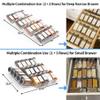 MIUKAA Clear Acrylic Spice Drawer Organizer, 4 Tier- 2 Set Expandable From 9" to 18" Seasoning Jars Drawers Insert, Kitchen Spice Rack Tray for Drawer/Countertop (Jars not included) view 3