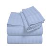 PG Beddings 1000-TC Ultra Soft Egyptian Cotton 4-Piece Sheet Set Olympic Queen Size Bed 24 inch Provides Peaceful Sleep Stripe Pattern, Light Blue view 3