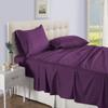PG Beddings 1000-TC Ultra Soft Egyptian Cotton 4-Piece Sheet Set Twin XL Size Bed 24 inch Provides Peaceful Sleep Stripe Pattern, Plum view 1