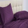 PG Beddings 1000-TC Ultra Soft Egyptian Cotton 4-Piece Sheet Set Twin XL Size Bed 24 inch Provides Peaceful Sleep Stripe Pattern, Plum view 2