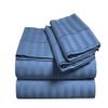 PG Beddings 1000-TC Ultra Soft Egyptian Cotton 4-Piece Sheet Set Full Size Bed 24 inch Provides Peaceful Sleep Stripe Pattern, Medium Blue view 3