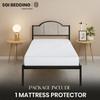 SGI bedding RV Bunk Mattress Protector 24X72 Cot Bed Super Soft Waterproof and Breathable Terry Cotton Mattress Protector for RV Bunks and Truck Sleepers - Perfectly Fitted up to 15" Deep - White view 2