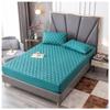 MHXY Quilted Fitted Mattress Pad Waterproof Mattress Pad Fitted Cozy and Away with Great Breathability Twin Extra Long Size (Color : Dark Green, Size : 200 * 200CM) view 1