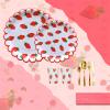 48 Pack 7 Inches Disposable Red Paper Plates Disposable Plates Strawberry Party Paper Plates Dinner Dessert for Sweet One Strawberry Theme Baby Shower Birthday Wedding Barbecue Wine Party Supplies view 2