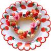 48 Pack 7 Inches Disposable Red Paper Plates Disposable Plates Strawberry Party Paper Plates Dinner Dessert for Sweet One Strawberry Theme Baby Shower Birthday Wedding Barbecue Wine Party Supplies view 3