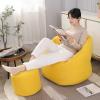 Bean Bag Chair Cover (No Filler) Washable Premium Soft Cotton Linen Memory Foam Replacement Cover Sack Bean Bag Sofa Case for Kids and Adults,Light Gray view 2