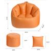 Bean Bag Chair Cover (No Filler) Washable Premium Soft Cotton Linen Memory Foam Replacement Cover Sack Bean Bag Sofa Case for Kids and Adults,Light Gray view 3