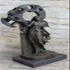 EUROPEAN BRONZE Art Deco Mythical Mythology Sexy Girl with her Dragon Bronze Figurine Decor Deal Handmade view 1
