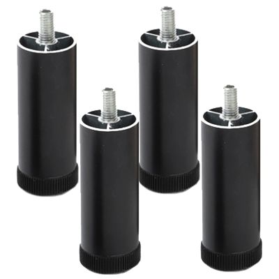 LUOFDCLDDD Furniture Legs4Pcs Metalniture Replacement Feet, Adjustable Height, for Cabinet Corner Sofa Couch Bed Coffee Table, Diyniture Tv Cupboard, Black/15Cm/5.9In