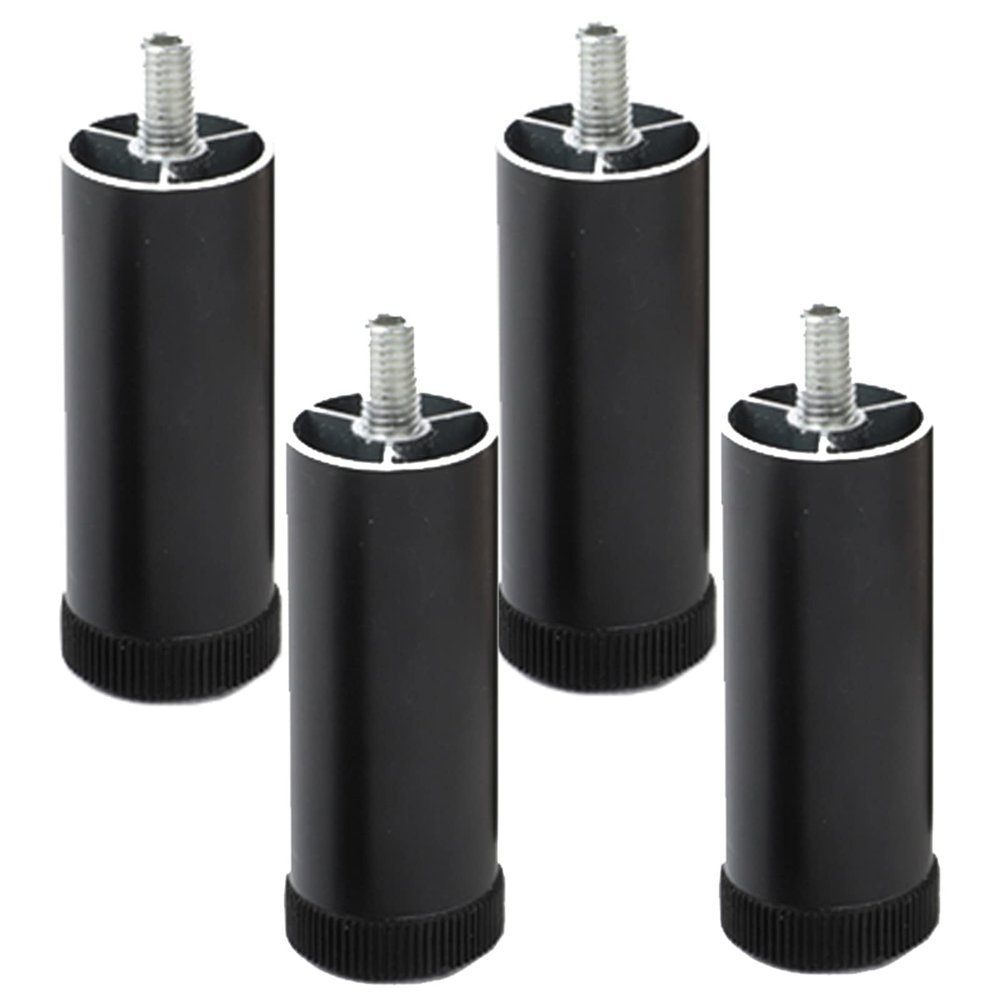 LUOFDCLDDD Furniture Legs4Pcs Metalniture Replacement Feet, Adjustable Height, for Cabinet Corner Sofa Couch Bed Coffee Table, Diyniture Tv Cupboard, Black/15Cm/5.9In
