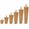 LUOFDCLDDD Furniture Legs4Pcs Woodenniture Feets Natural Solid Wood Reliable Legs M8 Cabinets with Anti-Slip Mats for Sofa Chair Tea Table, Straight/5Cm/2.0In view 4