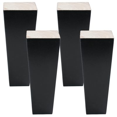 LUOFDCLDDD Furniture LegsSolid Woodniture Feet Conical Straight Cone Replacement Legs with Anti Slip Mats for DIY Bed Tv Cabinet Countertop Replacement Feet, 4 Pieces/a/20Cm/7.9In