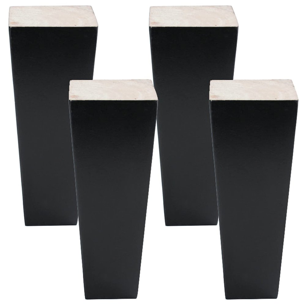 LUOFDCLDDD Furniture LegsSolid Woodniture Feet Conical Straight Cone Replacement Legs with Anti Slip Mats for DIY Bed Tv Cabinet Countertop Replacement Feet, 4 Pieces/a/20Cm/7.9In