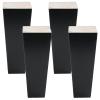 LUOFDCLDDD Furniture LegsSolid Woodniture Feet Conical Straight Cone Replacement Legs with Anti Slip Mats for DIY Bed Tv Cabinet Countertop Replacement Feet, 4 Pieces/a/20Cm/7.9In view 1