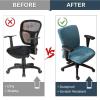 YOCOVER Velvet Office Chair Covers, Stretch Computer Desk Chair Slipcover Rotating Chair Slipcovers Soft Boss Swivel Chair Covers Protector Washable (Gray) view 4