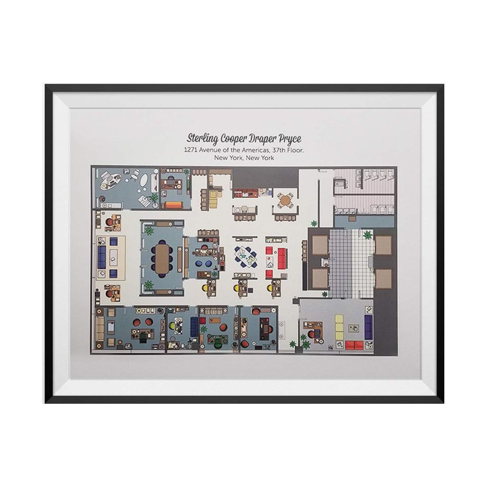 My Party Shirt Sterling Cooper Draper Pryce Floor Plan Poster 16 x 20