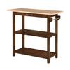 Convenience Concepts Designs2Go 3 Tier Butcher Block Kitchen Prep Island 40" - 3 Tier Modern Cooking Cart with Drawer, Food Serving Station for Kitchen, Dining Room, Espresso view 1