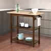 Convenience Concepts Designs2Go 3 Tier Butcher Block Kitchen Prep Island 40" - 3 Tier Modern Cooking Cart with Drawer, Food Serving Station for Kitchen, Dining Room, Espresso view 2