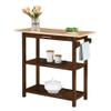 Convenience Concepts Designs2Go 3 Tier Butcher Block Kitchen Prep Island 40" - 3 Tier Modern Cooking Cart with Drawer, Food Serving Station for Kitchen, Dining Room, Espresso view 3