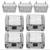 3SET Hanging Wire Baskets and 4 PACK XXL Stackable Basket, Metal Basket,Farmhouse Food Storage Mesh Bin Kitchen Pantry Laundry Closet Garage RV,Black view 1