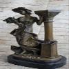 EUROPEAN BRONZE Handcrafted by Lost Wax Method Gorgeous Woman Posing for Picture Bronze Sculpture view 2