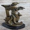 EUROPEAN BRONZE Handcrafted by Lost Wax Method Gorgeous Woman Posing for Picture Bronze Sculpture view 3