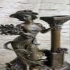 EUROPEAN BRONZE Handcrafted by Lost Wax Method Gorgeous Woman Posing for Picture Bronze Sculpture view 4