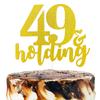 49 and Holding Cake Topper, Forever 49 Cake Dcor, Turning 50 Cake Topper, Happy 49th /50th Birthday Party Decoration, Funny Age 49+ Cake Pick view 1
