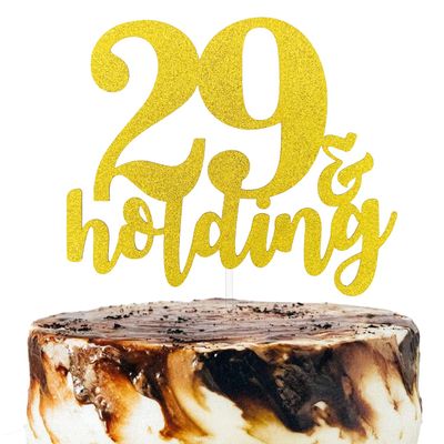 29 and Holding Cake Topper, Forever 29 Cake Dcor, Turning 30 Cake Topper, Happy 29th /30th Birthday Party Decoration, Funny Age 29+ Cake Pick