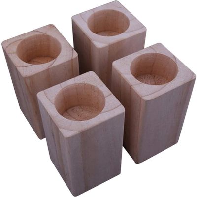 LUOFDCLDDD Furniture Legs4 Pieces Wood Homeniture Riserniture Feet Square Round Holeniture Legs Increaseniture Height,Elevator Forniture,Wooden Table Desk Bed Elevator/10Cm/Inner Diameter 5.5Cm