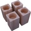 LUOFDCLDDD Furniture Legs4 Pieces Wood Homeniture Riserniture Feet Square Round Holeniture Legs Increaseniture Height,Elevator Forniture,Wooden Table Desk Bed Elevator/10Cm/Inner Diameter 5.5Cm view 1