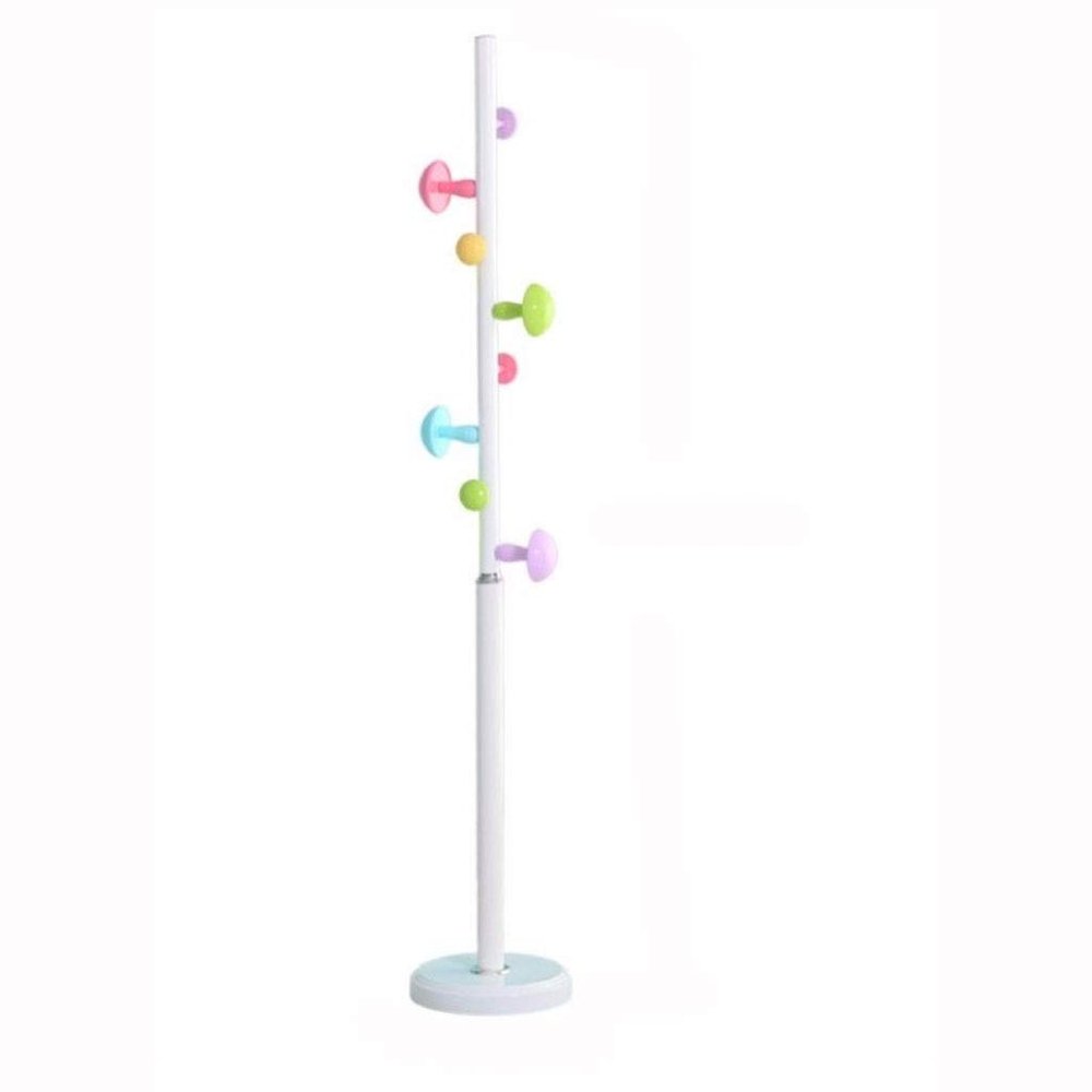 ADIE Coat Rack Coat Stand Free Standing Coat Rack, Metal Coat Hat Tree Coat Hanger Holder Coat Hook Entryway Hall Tree with 8 Hook Freestanding Coat Rack (Color : White)