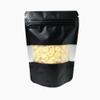 MITOB 100 Pieces Mylar Bags with Window Zipper Lock Stand Up Aluminum Foil Bag for Zip Food Storage Lock Packaging Bag Reusable (3.5x5.1 inch, Black) view 3