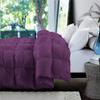 International Sheets 3 Piece Half Piece Pinch Pleated Luxury Comforter Set Premium 1000 Thread Count 400 GSM Fiber Fill 100% Egyptian Cotton Super Soft (Oversized Super King Size Plum Color) view 2