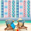 Boao 8 Pack Towel Bands for Beach Chair, Pool & Cruise Essentials, Elastic and Windproof, Towel Chair Clips Lounge Strap Holder, Cruise Ship Accessories (Sea Turtle Style) view 1