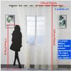 Amidoudou 1 Pair Luxury Embroidered Tulle Curtains for Living Room Wedding 3D Gold Flower Sheer Curtains (White,51x96 Inch) view 3