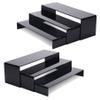 ANDGOO 6Pcs Large Acrylic Risers, 2 Set(11.2L~11.6L~12L) Black Rectangular Showcase Collectibles Display Shelf, Retail Desktop Display Stand for Organize and Decoration view 1