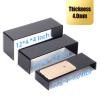 ANDGOO 6Pcs Large Acrylic Risers, 2 Set(11.2L~11.6L~12L) Black Rectangular Showcase Collectibles Display Shelf, Retail Desktop Display Stand for Organize and Decoration view 2