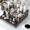 ANDGOO 6Pcs Large Acrylic Risers, 2 Set(11.2L~11.6L~12L) Black Rectangular Showcase Collectibles Display Shelf, Retail Desktop Display Stand for Organize and Decoration view 4