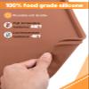 Aulock 6 Pcs Silicone Food Dehydrator Sheets with Edge, Compatible with Cosori/Excalibur/Magic Mill 14" x 14" Trays, Square Non-stick Tray Liner, High Temperature Resistance Reusable Dryer Mats view 4
