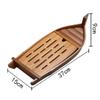 1pcs Bamboo Boat-shaped Tea Tray, Small Kung Fu Tea Set Tea Tray, Household Water Storage Dry Tea Set, One Person view 2