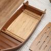 1pcs Bamboo Boat-shaped Tea Tray, Small Kung Fu Tea Set Tea Tray, Household Water Storage Dry Tea Set, One Person view 3