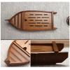 1pcs Bamboo Boat-shaped Tea Tray, Small Kung Fu Tea Set Tea Tray, Household Water Storage Dry Tea Set, One Person view 4