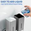 prosfalt 3 x 500ml per Cup Wall Mounted Manual Soap Dispenser for Home, Bath, Kitchen, Hotels, Restaurants. Shower and Lotion (Grey), Grey,transparent view 3