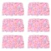 6 Pcs Artificial Flowers Wall Romantic Rose Flower Wall for Background Decoration Roses Wall Panel Hanging Wedding Venue Main Road Decor Silk Flower Panels Photo Backdrop Decor (Light Pink) view 3