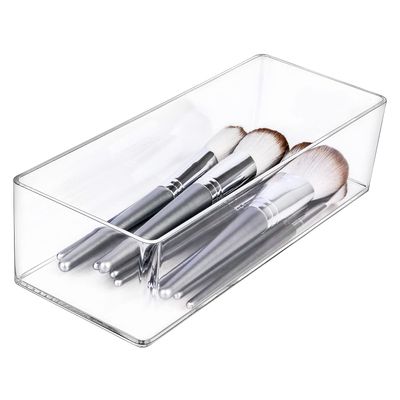 JessLab Acrylic Organizers, Bathroom Organizer for Drawer, Cosmetic Display Cases for Vanity, Countertop, Desk, Kitchen, and Makeup Storage, 1-Section