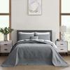 HZ & HY Oversized King Bedspread, Ultrasonic Coverlet Bedding Set, Lightweight Thin Comforter, Reversible, 5 Piece, 100% Microfiber, Grey view 1