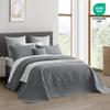 HZ & HY Oversized King Bedspread, Ultrasonic Coverlet Bedding Set, Lightweight Thin Comforter, Reversible, 5 Piece, 100% Microfiber, Grey view 2