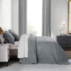 HZ & HY Oversized King Bedspread, Ultrasonic Coverlet Bedding Set, Lightweight Thin Comforter, Reversible, 5 Piece, 100% Microfiber, Grey view 3